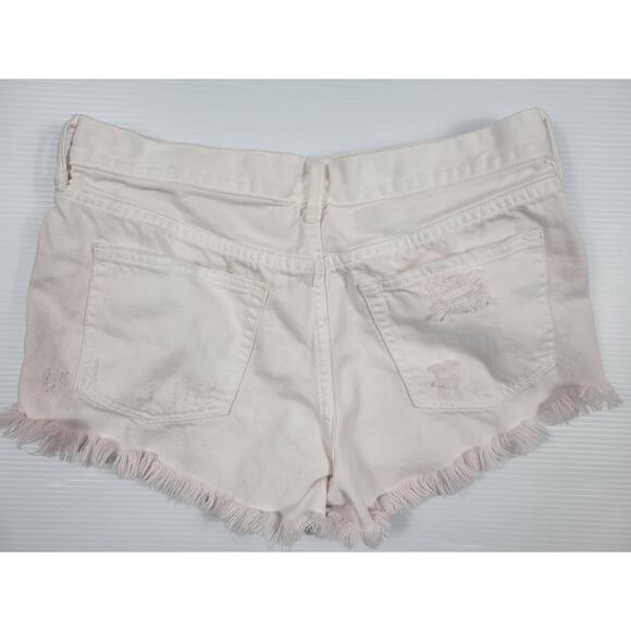 Free‎ People Loving Good Vibrations Cut Off Denim Shorts Womens 28 Boho Pink Hue - Picture 2 of 4